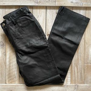 Vintage Real Leather Straight Leg Pants